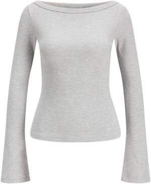JXFIFI STR BOATNECK LS WIDE TOP JRS