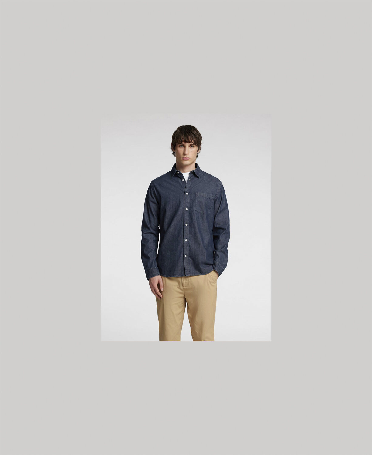 Slhregcarlo Denim Ls Shirt Noos