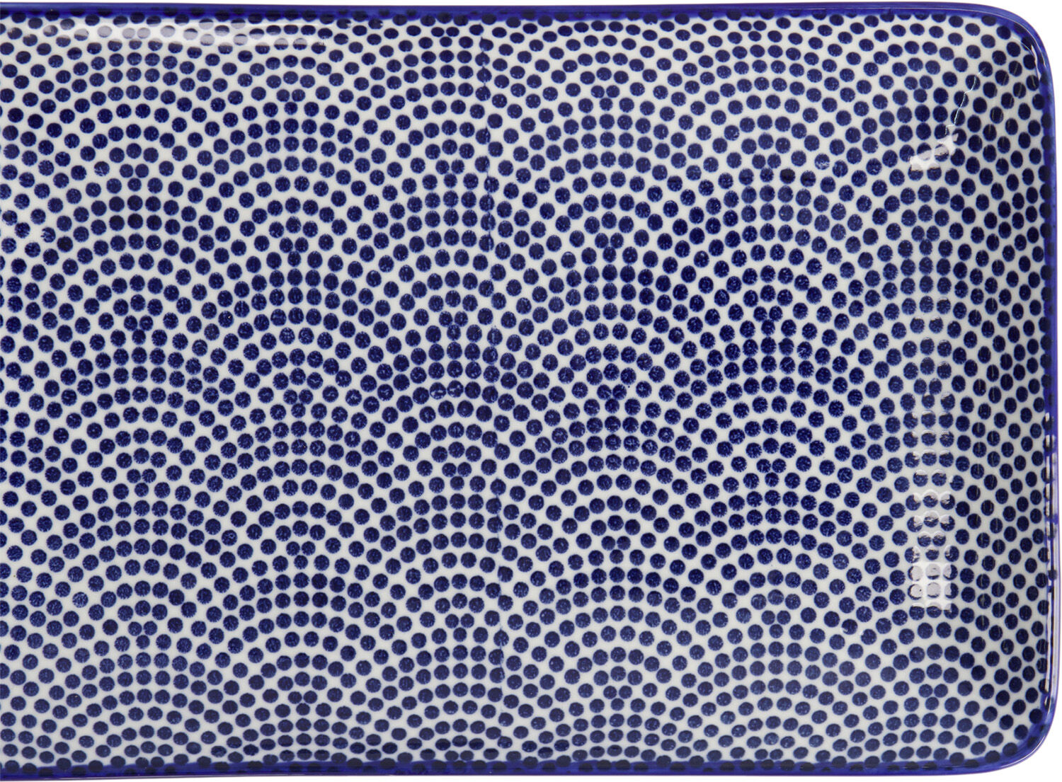 Nippon Blue Plate Rect 21x13. 5 Dot