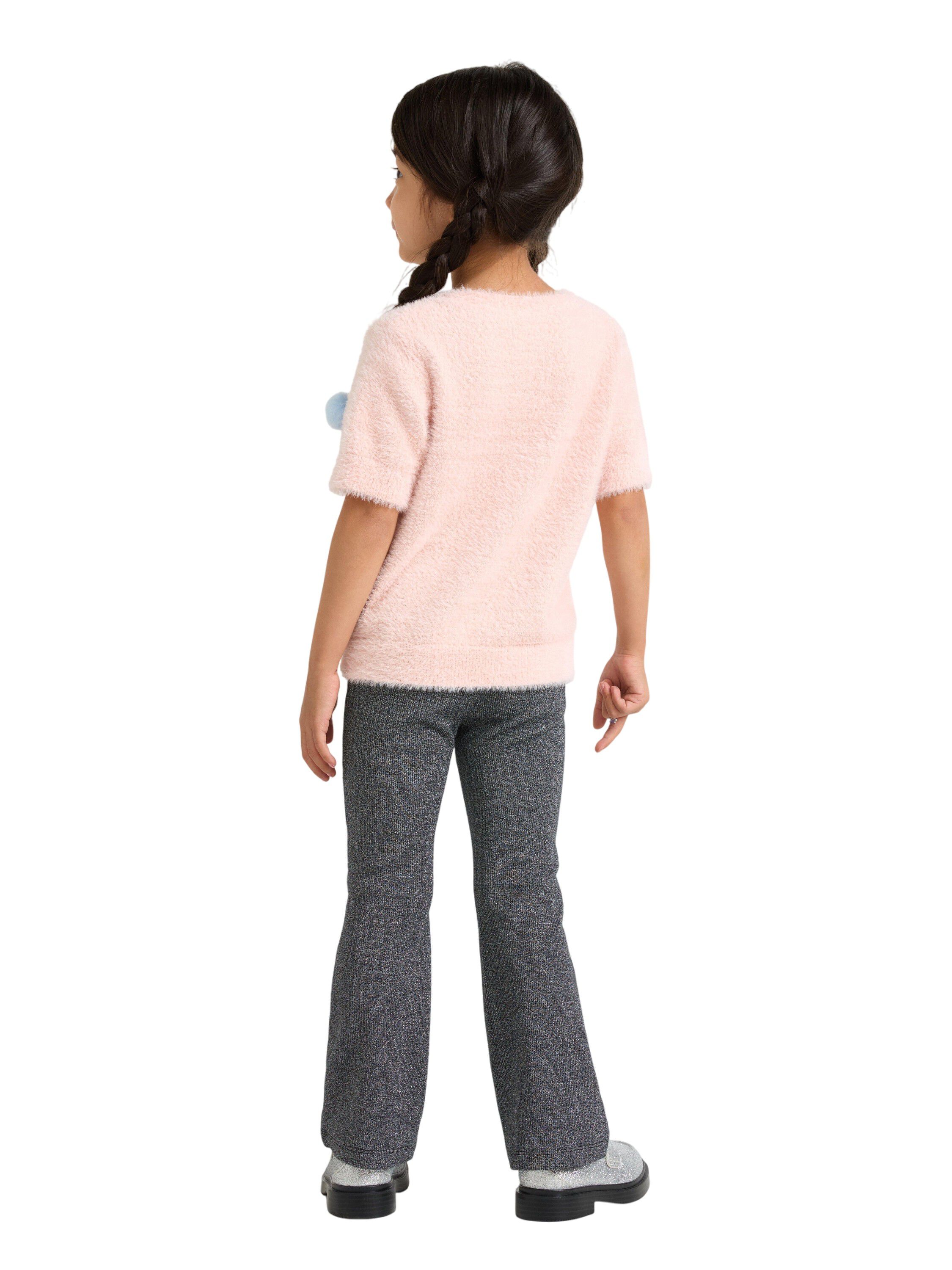 Trousers flare lurex rib