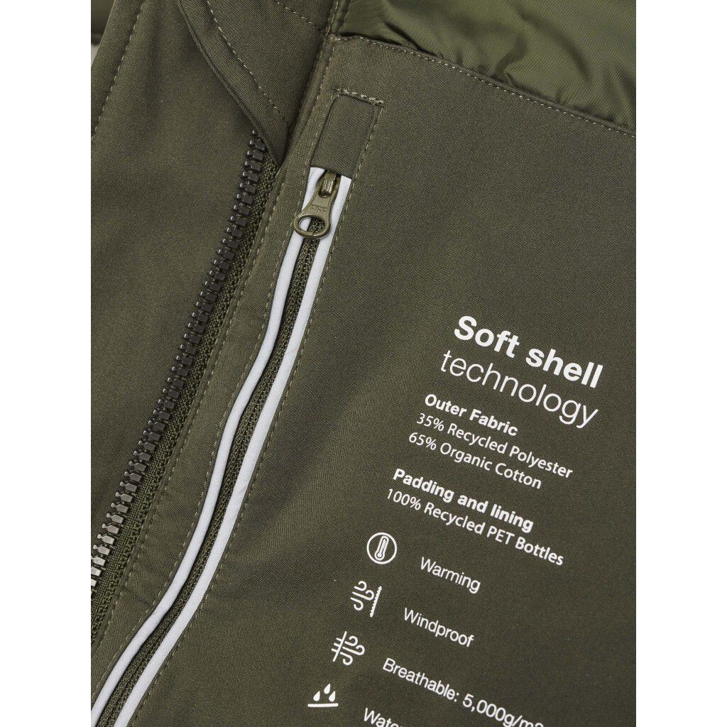 Long soft shell jacket CLIMATE SHELL - GRS/Vegan