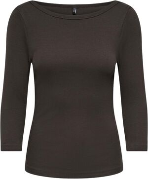 ONLKATHLINE 3/4 RIB BOATNECK TOP CS