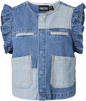 PCFIE FLOUNCE PATCHWORK DENIM VEST