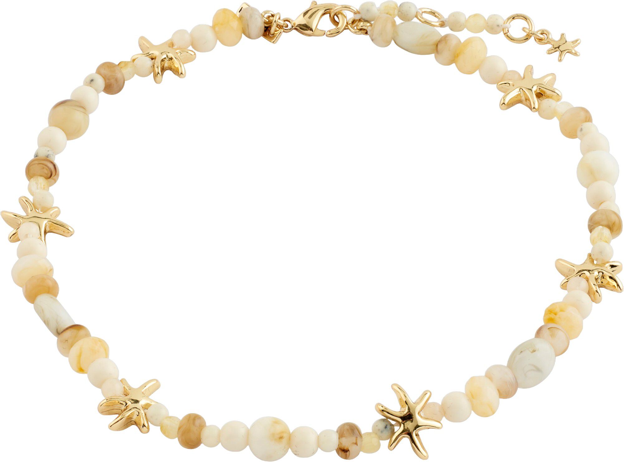 PRISM ankle chain white/gold-plated