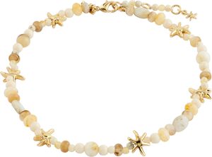 PRISM ankle chain white/gold-plated