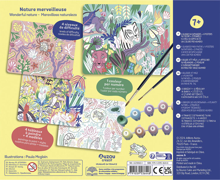 Auzou - Mal efter nummer - Den vilde natur