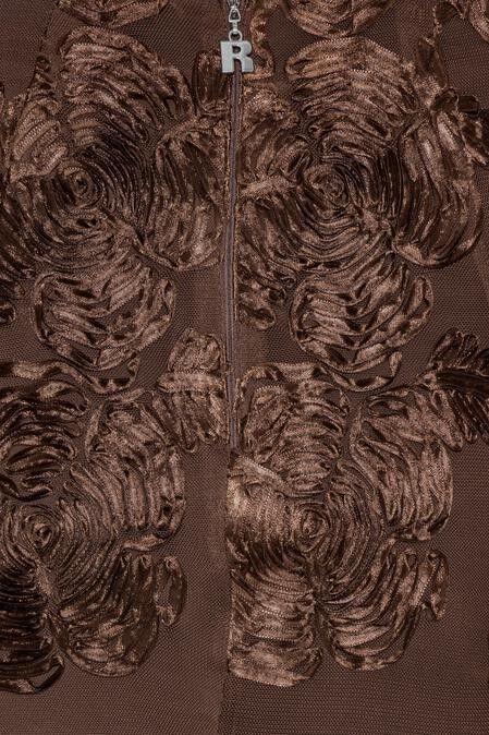 FLOWER MESH PENCIL SKIRT