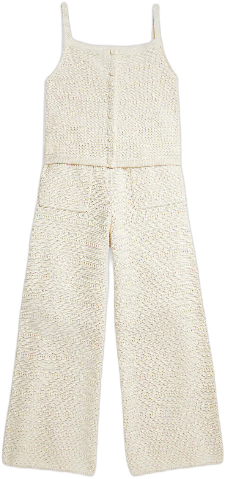 Crocheted Cotton Sweater Top & Pant