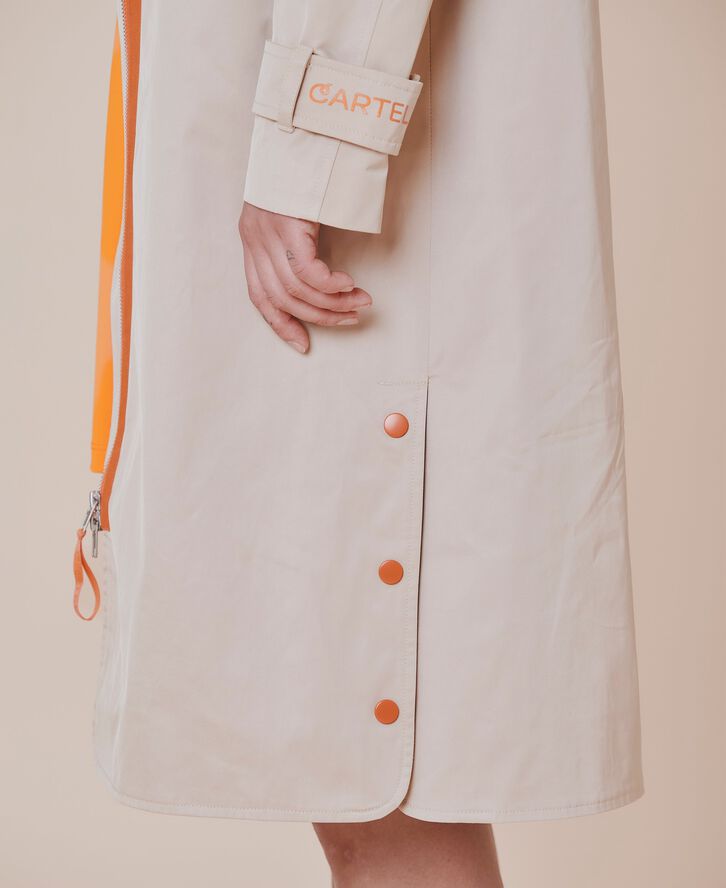 Palermo sportivo trench coat - Sand/Flame