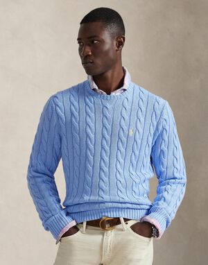 Cable-Knit Cotton Sweater