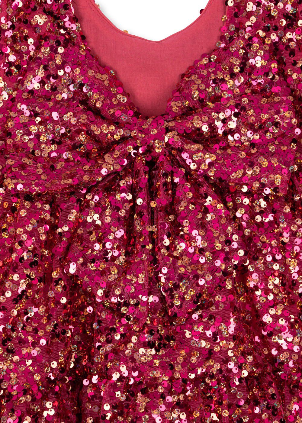 LILA SEQUINS BOW DRESS