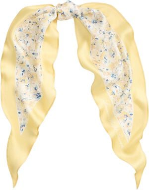 Floral Silk Diamond Scarf