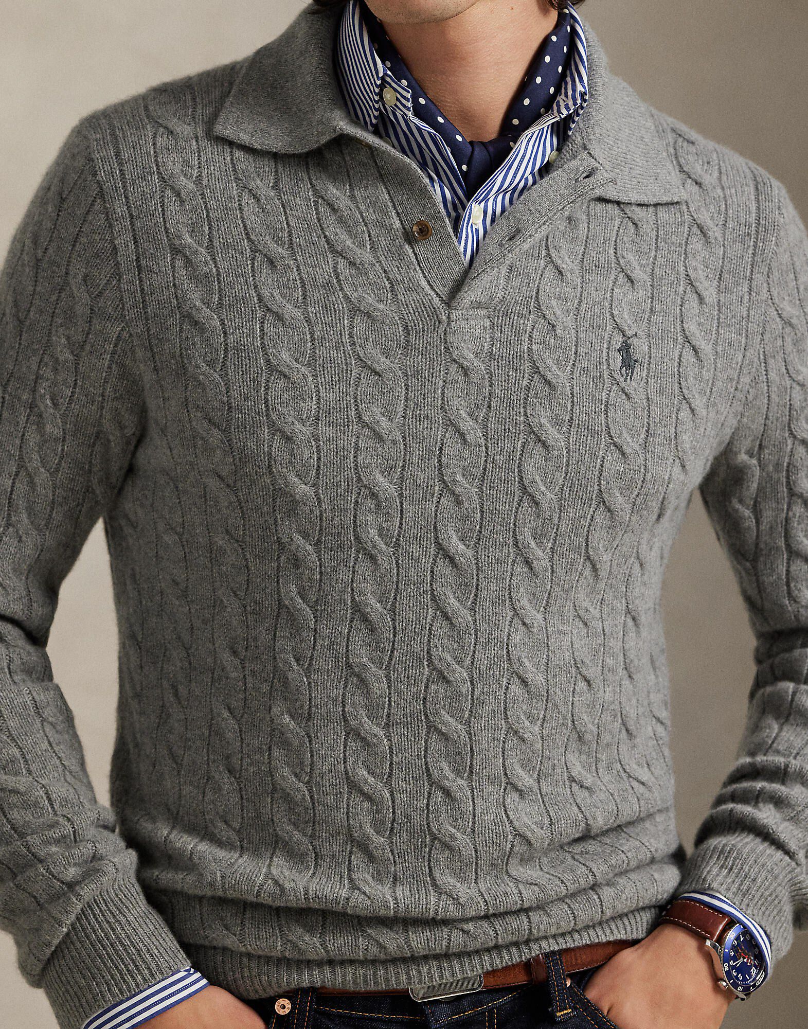 Cable-Knit Wool-Cashmere Sweater