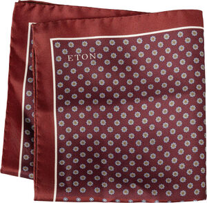 Red Four-Side Silk Pocket Square