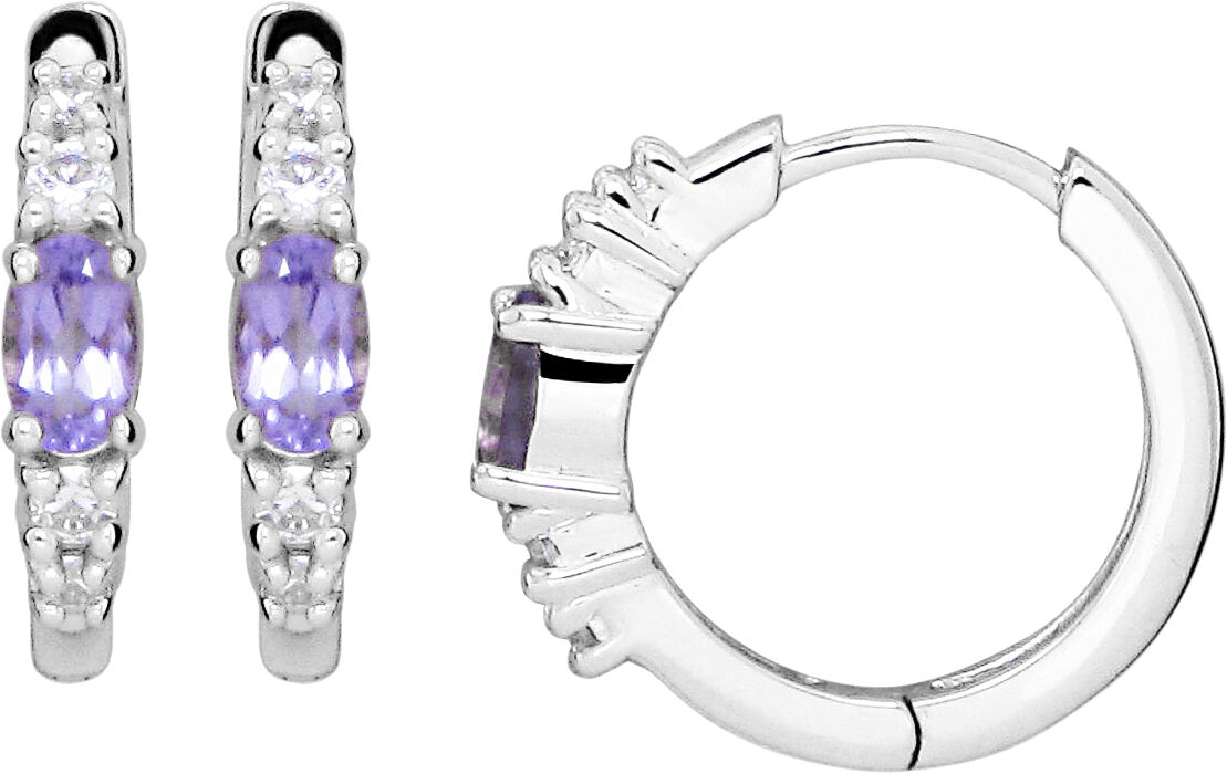 Amethyst Creoler - S&oslash;lv