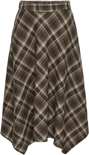 ONLGUKA LONG ASSY CHECK SKIRT WVN