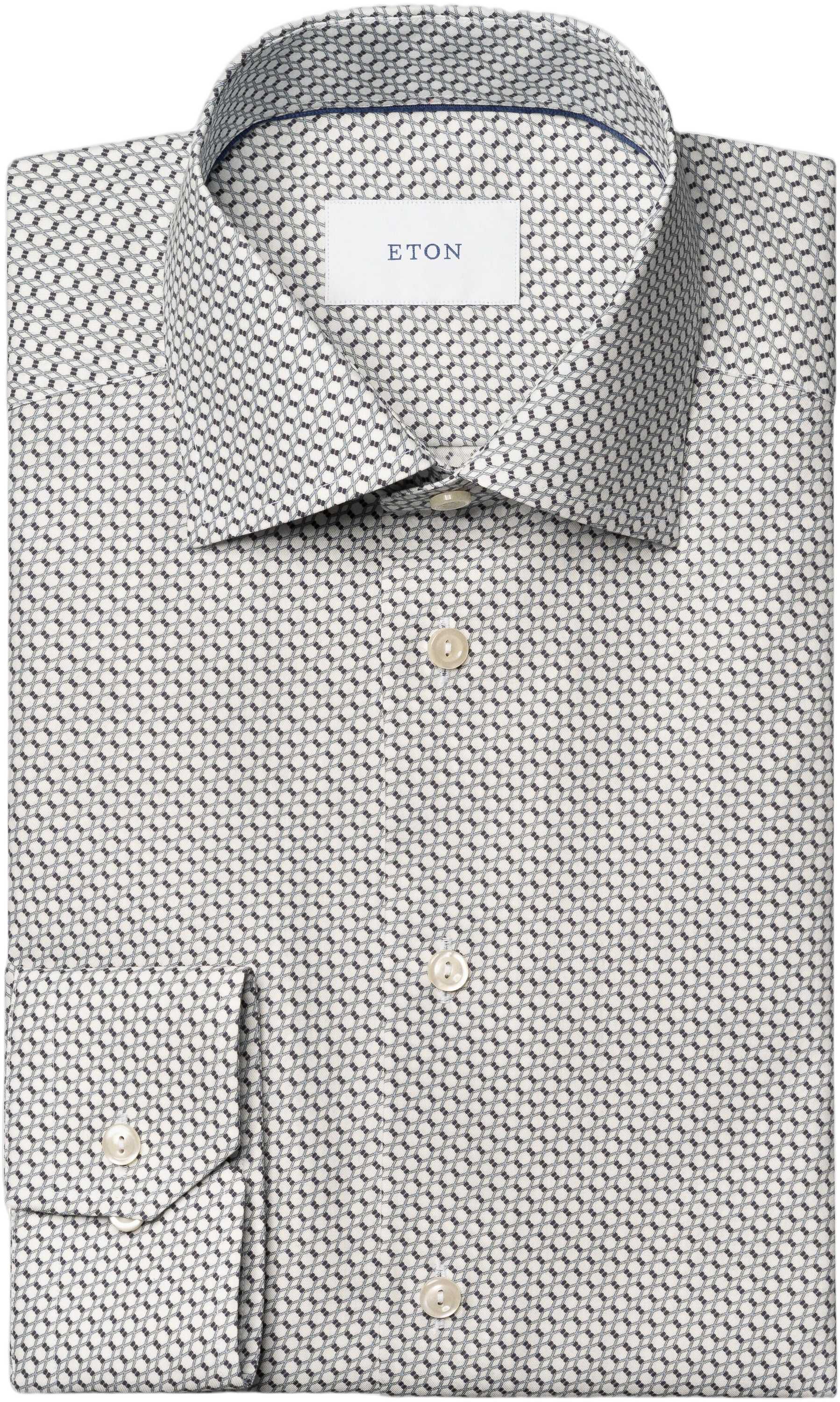 Slim Fit Geometric Twill Shirt