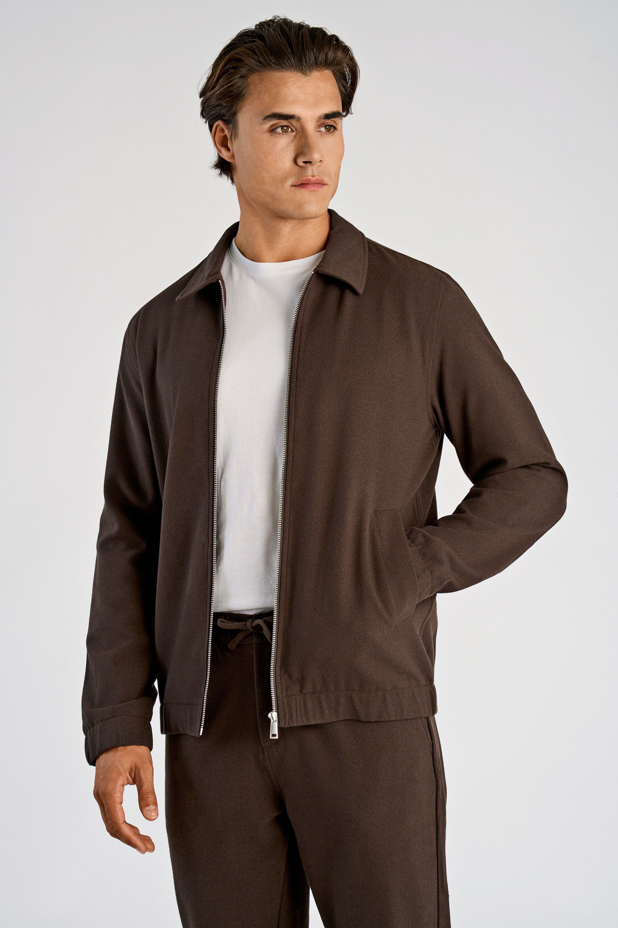 Superflex brushed zip jacket