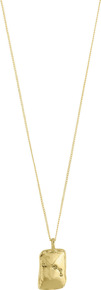 ARIES recycled Zodiac Sign necklace, gold-plated