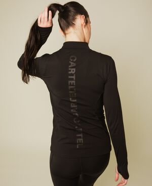 Core lang&aelig;rmet jakke med lynl&aring;s - Nero