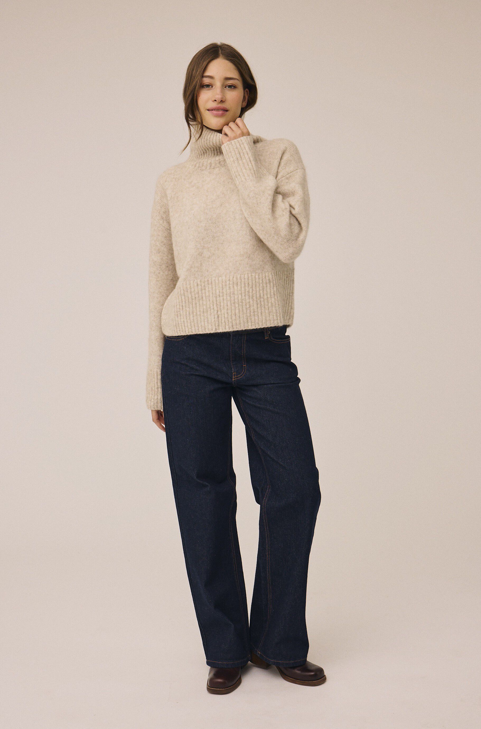 Mai 3 Highneck sweater - Mohairmix - RWS