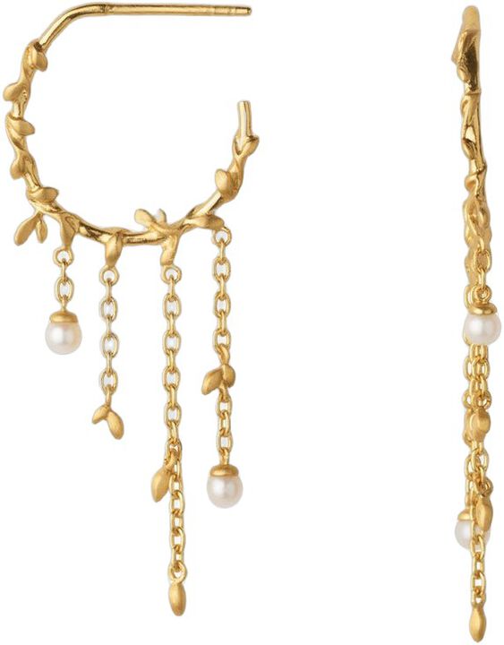 Jungle Ivy pearl hoops