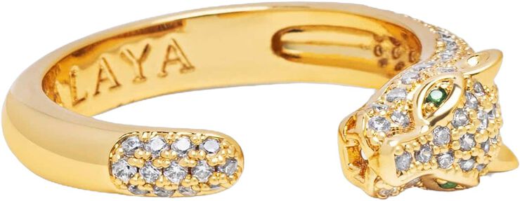 Women's Panther Wrap Ring in Gold