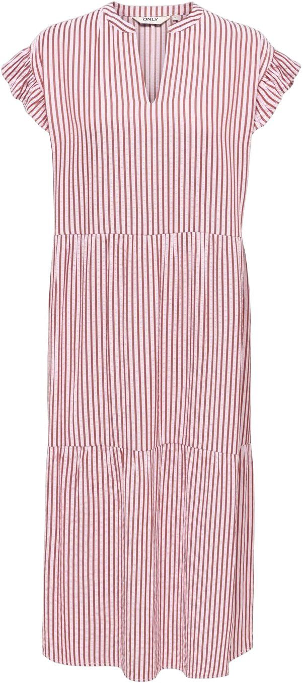 Onlbari Sl Fril Vneck Midi Dress Cs Wvn