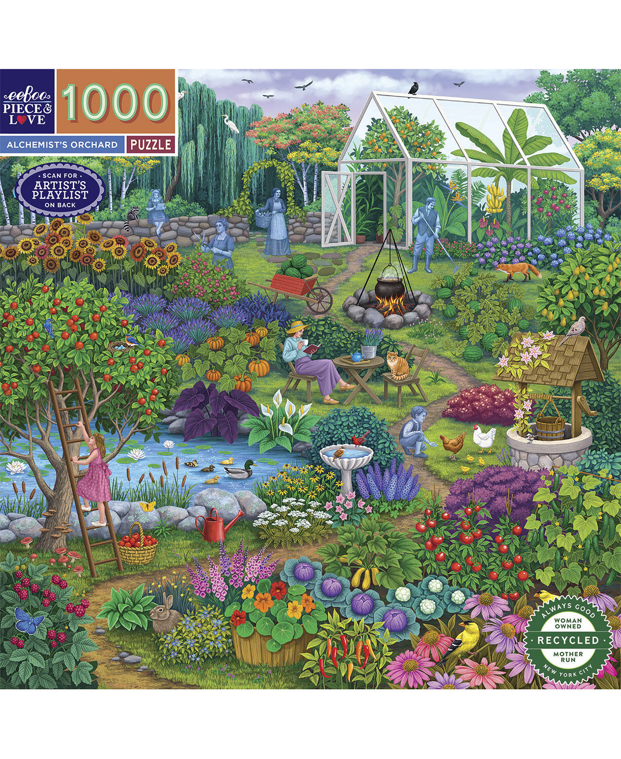 eeBoo - Puslespil 1000 brk - Alchemist's Orchard