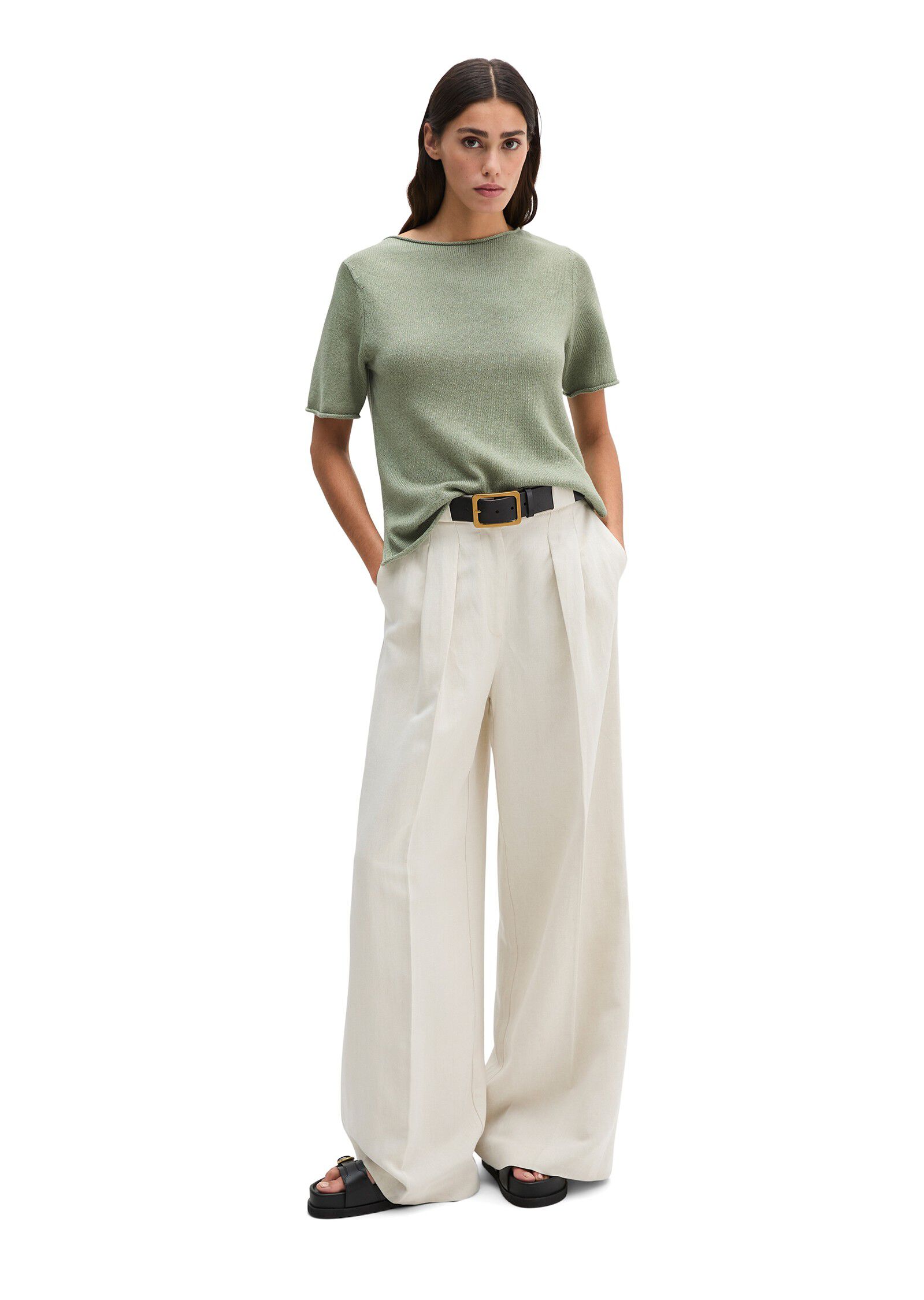 Pullover, shortsleeve, round-neck