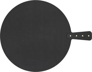 Serveringsbräda med handtag 35,5 cm Svart träfiber