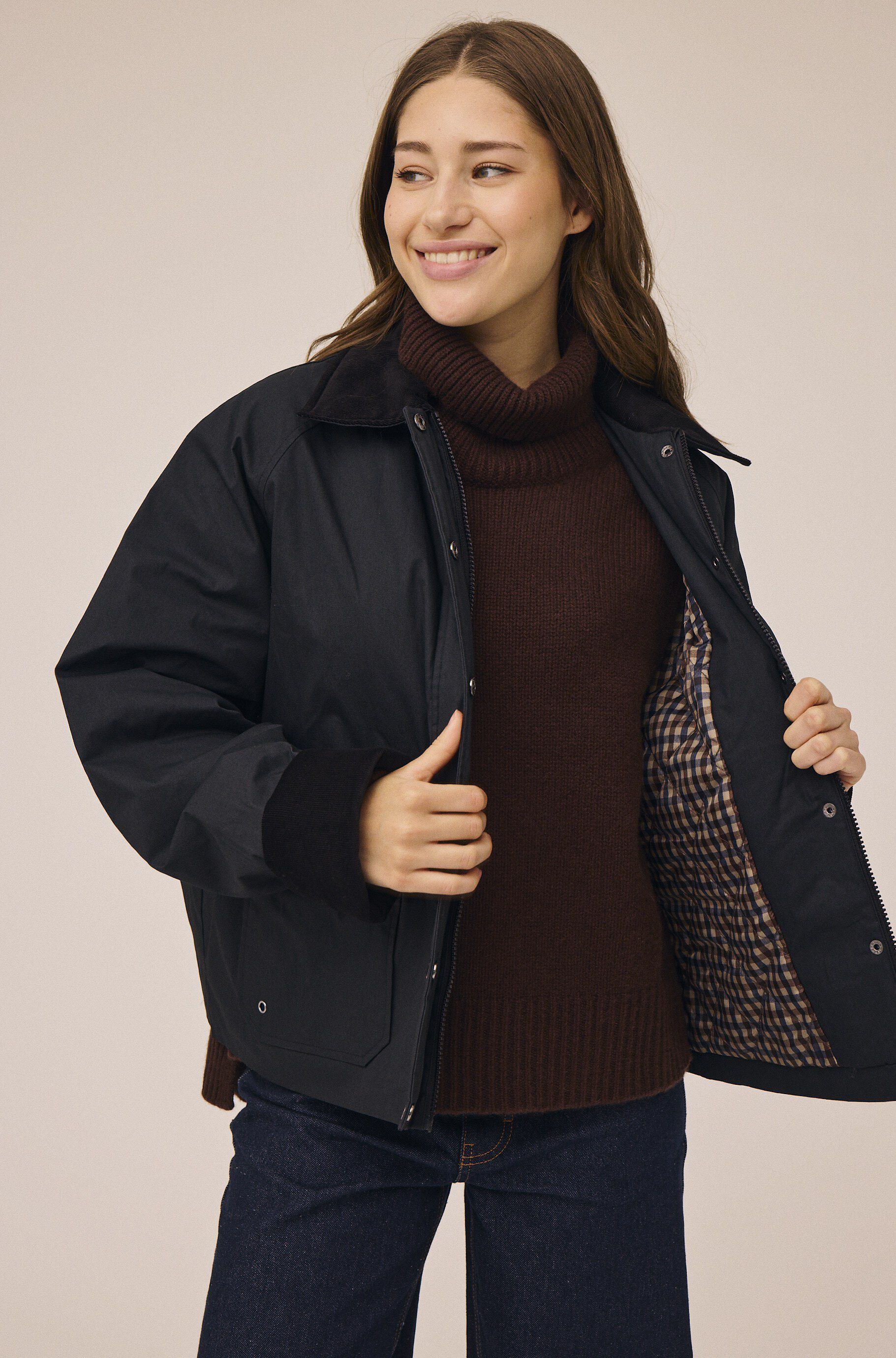 Emmy 9 Jacket with corduroy details - GRS
