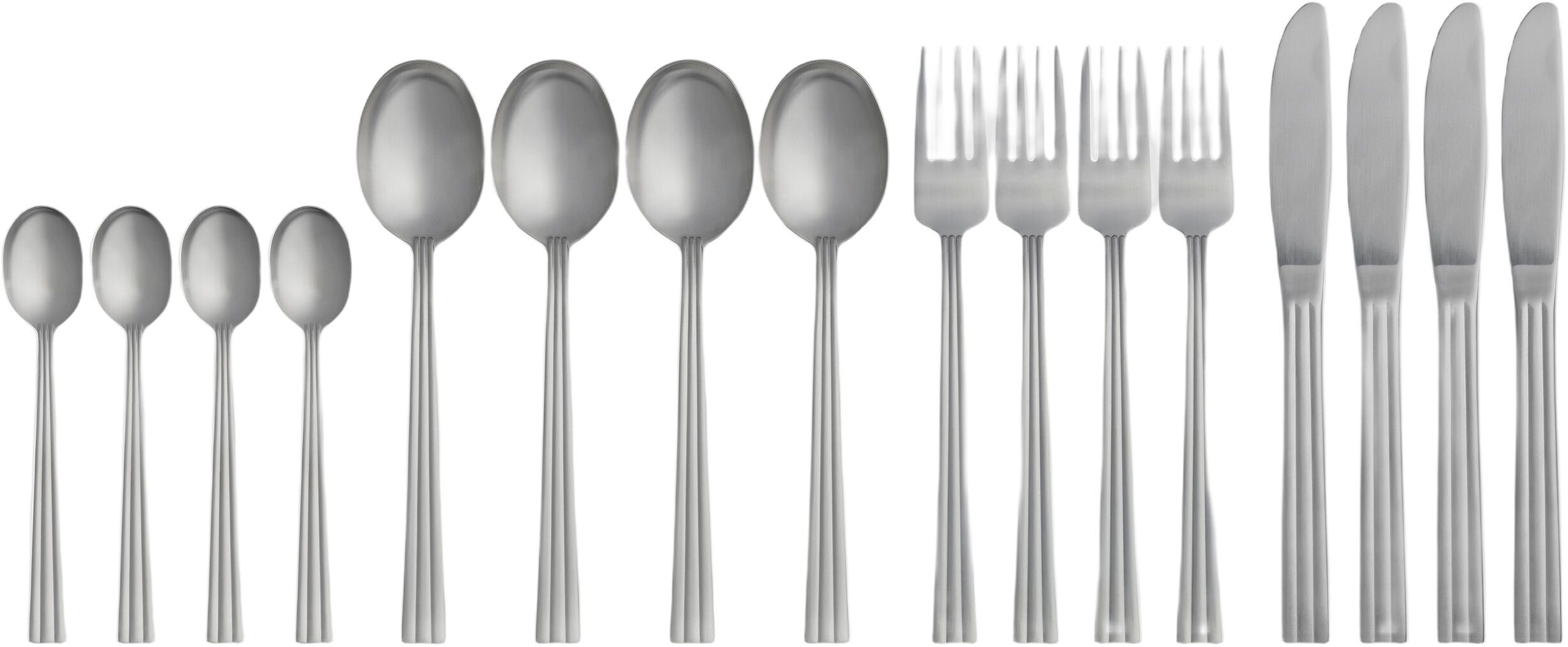 Bestikksett Thebe Edition 2024 16 deler Matt st&aring;l Recycled