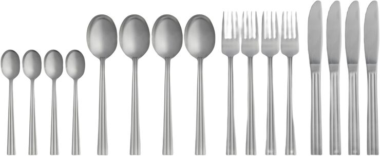 Bestikksett Thebe Edition 2024 16 deler Matt stål Recycled