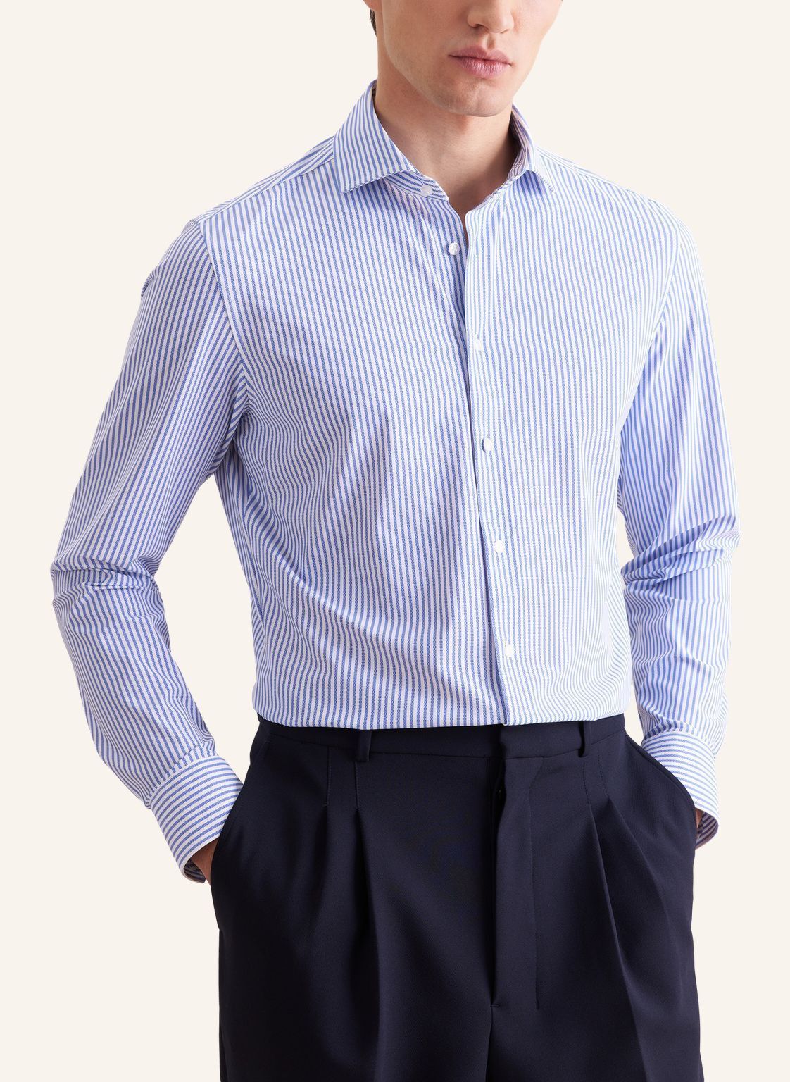 Performance shirt Slim 1/1 Kent-Collar Print