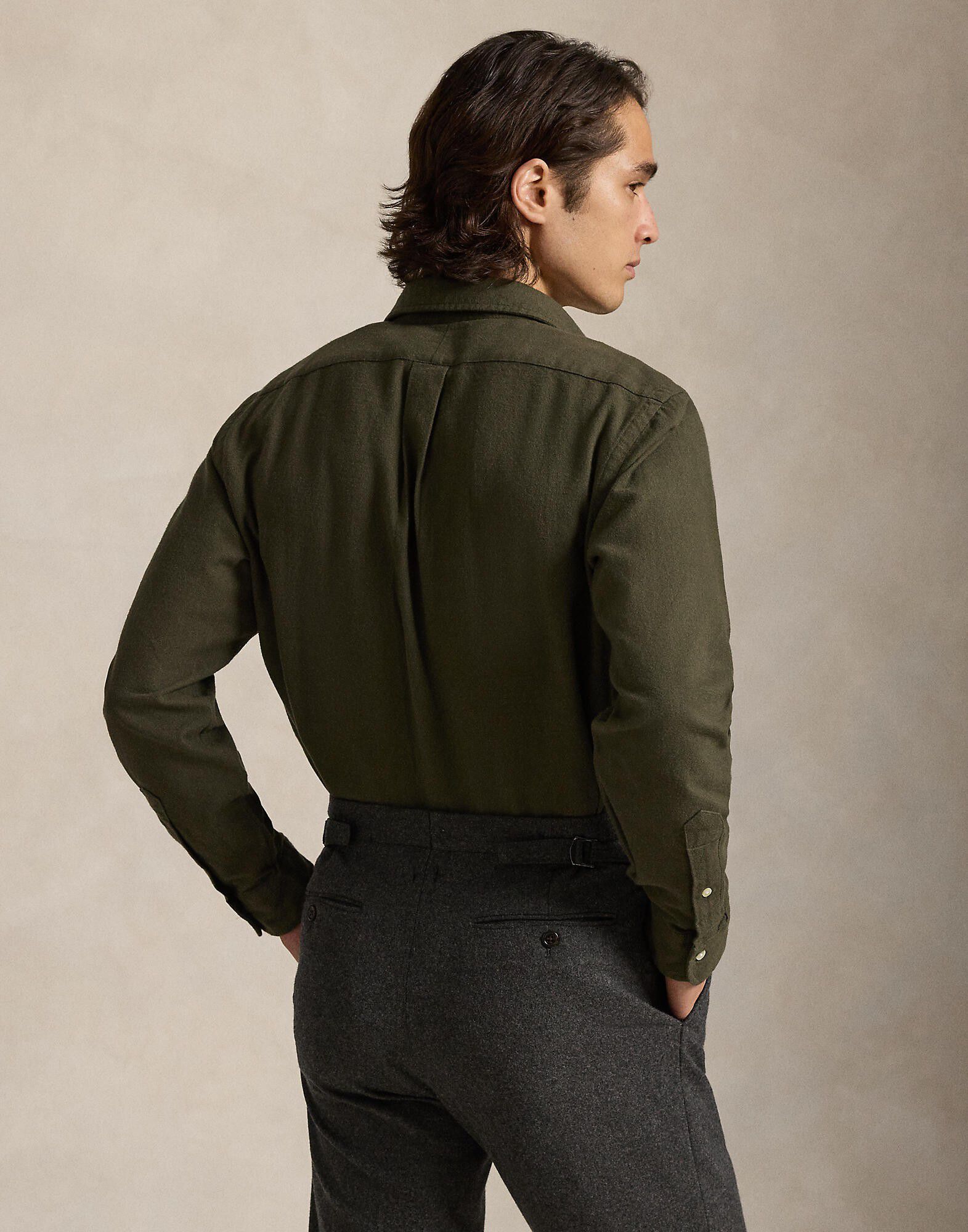 Custom Fit Brushed Flannel Shirt