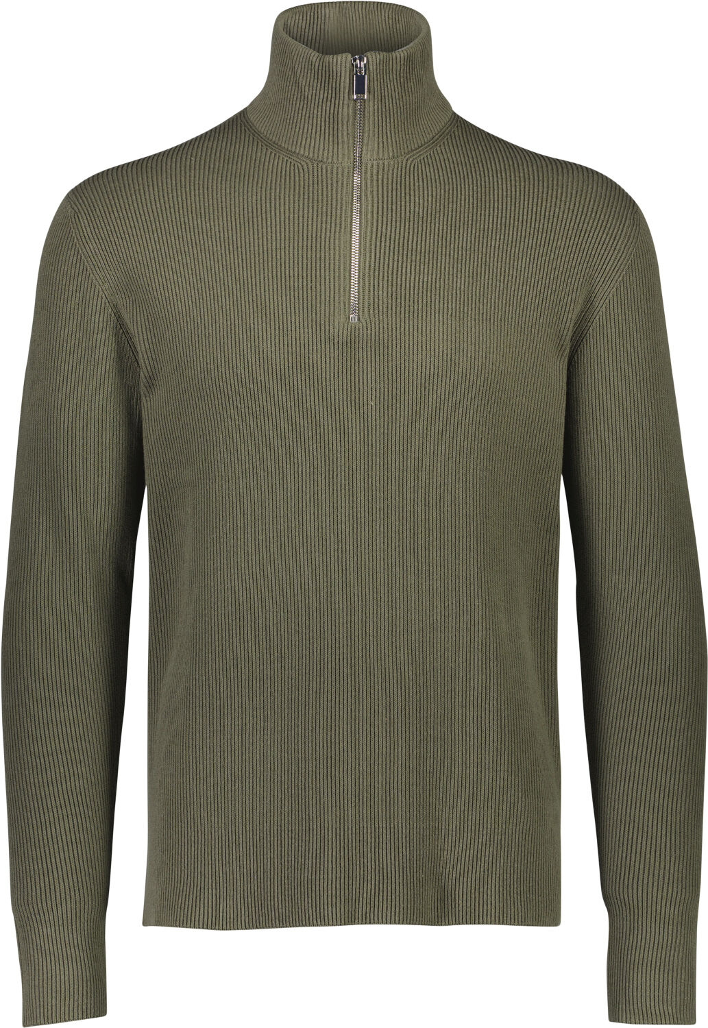 Half zip rib knit