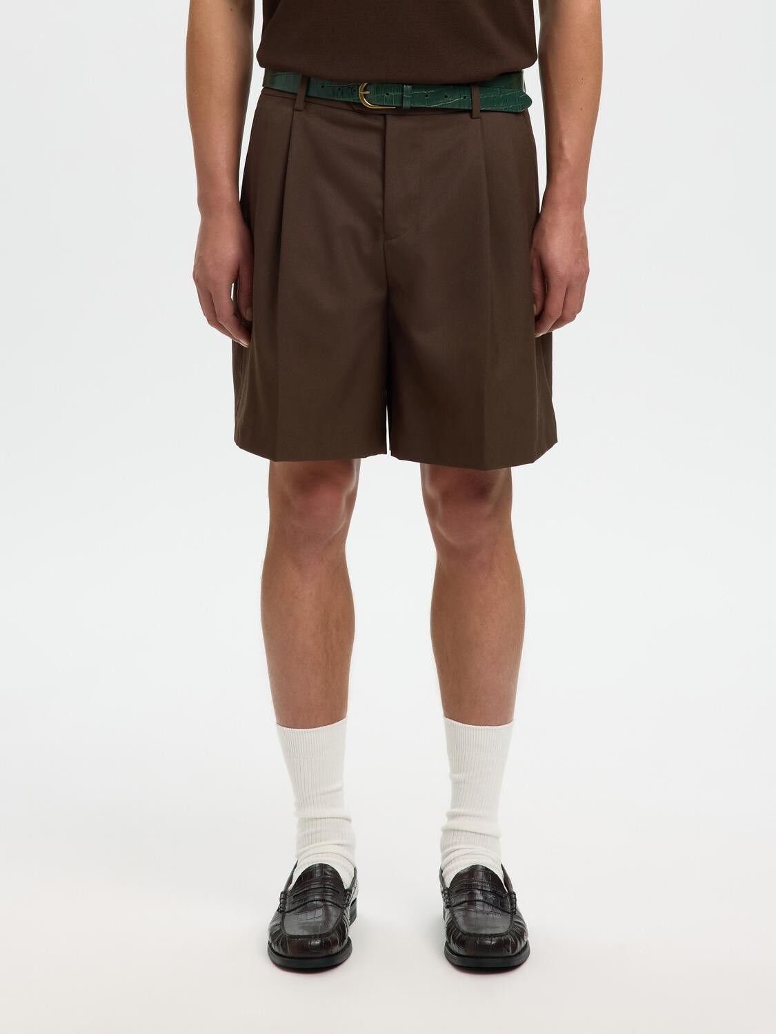 Slhloose-Otto Leo Wool Blnd Shorts