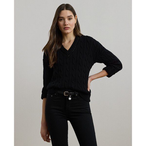 Cable-and-Pointelle-Knit Cricket Sweater