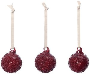 Flurry Glass Baubles - S - Set of 3