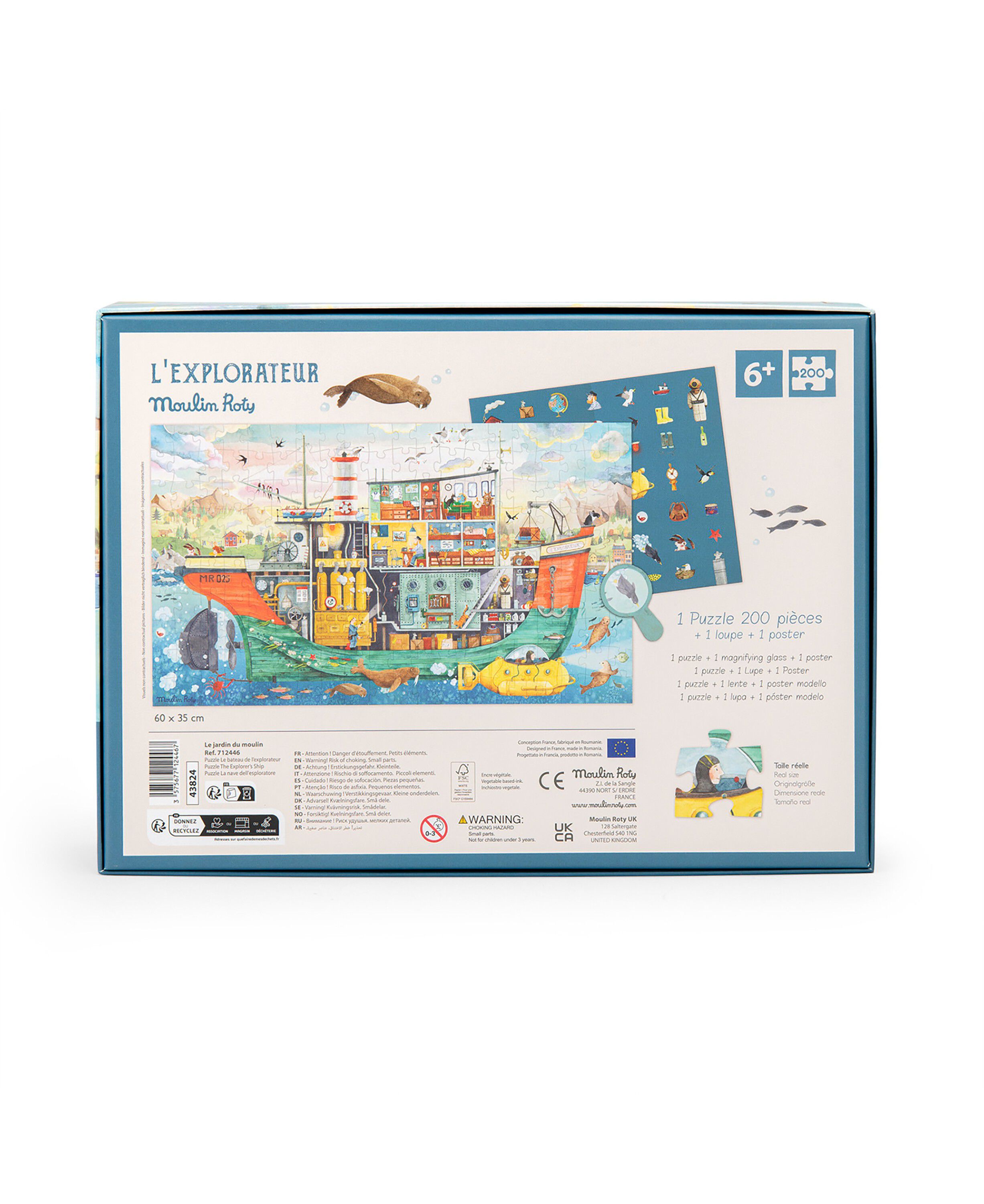 Moulin Roty - Puslespil 200 brk - Ombord p&aring; skibet - A L'abo