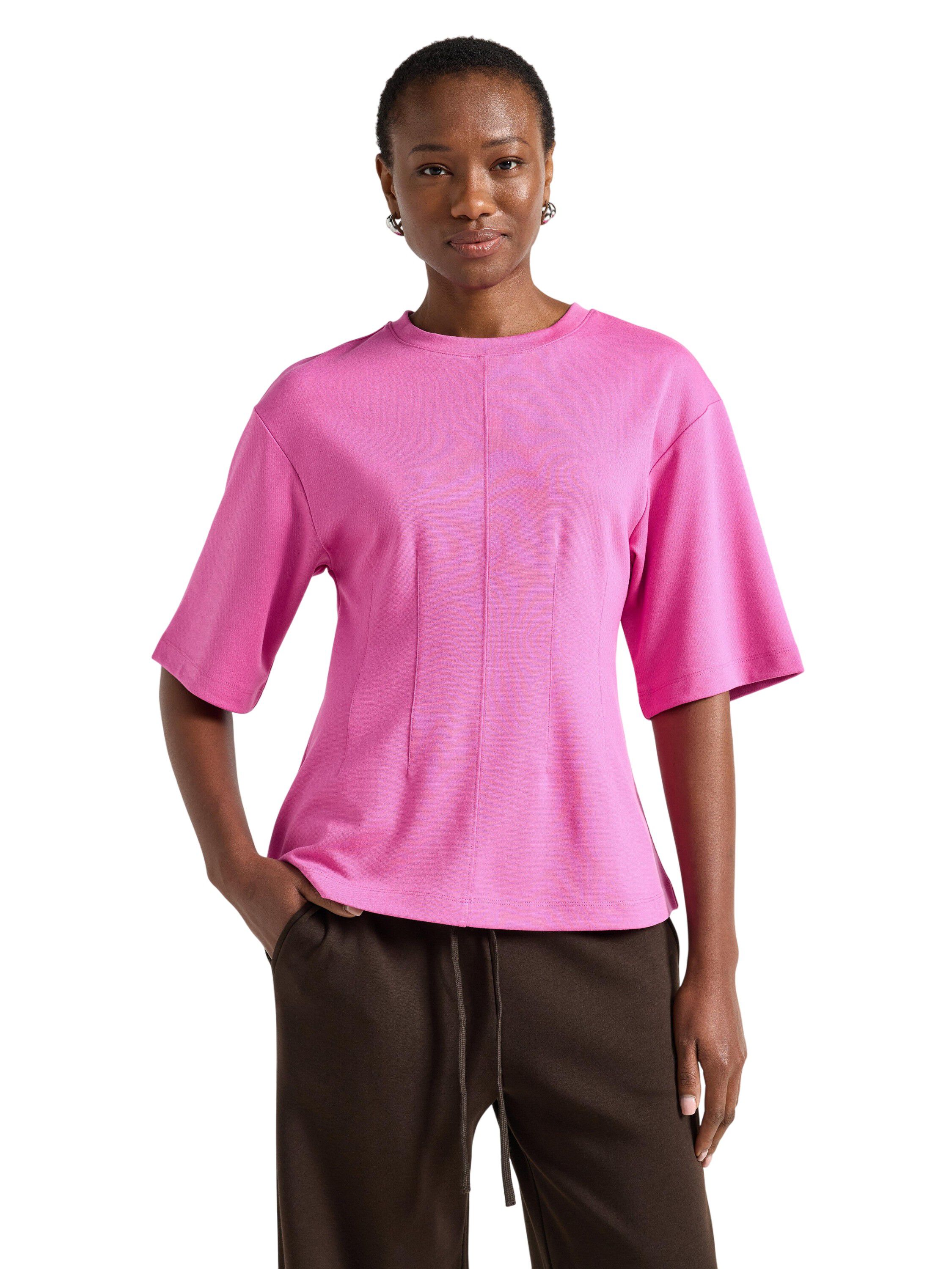 Peplumtopp i mjuk viskos med figurn