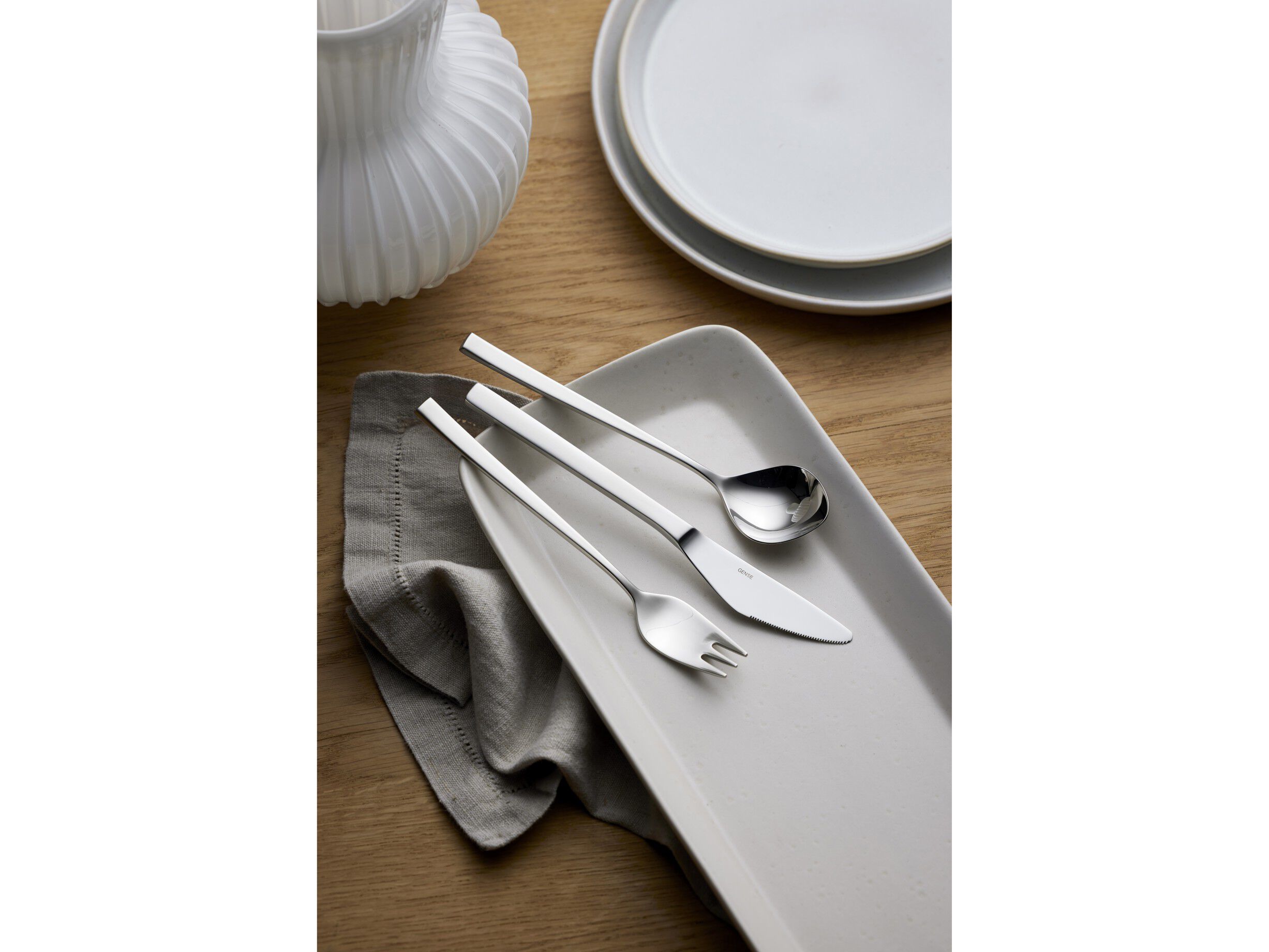 Lunsjkniv Fuga 19 cm Matt/Blankt st&aring;l