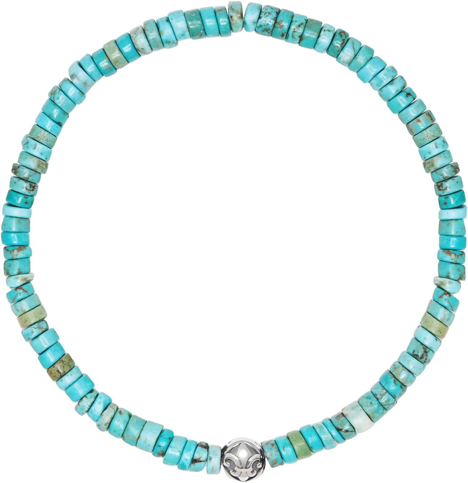Men's Wristband with Turquoise Heishi Beads