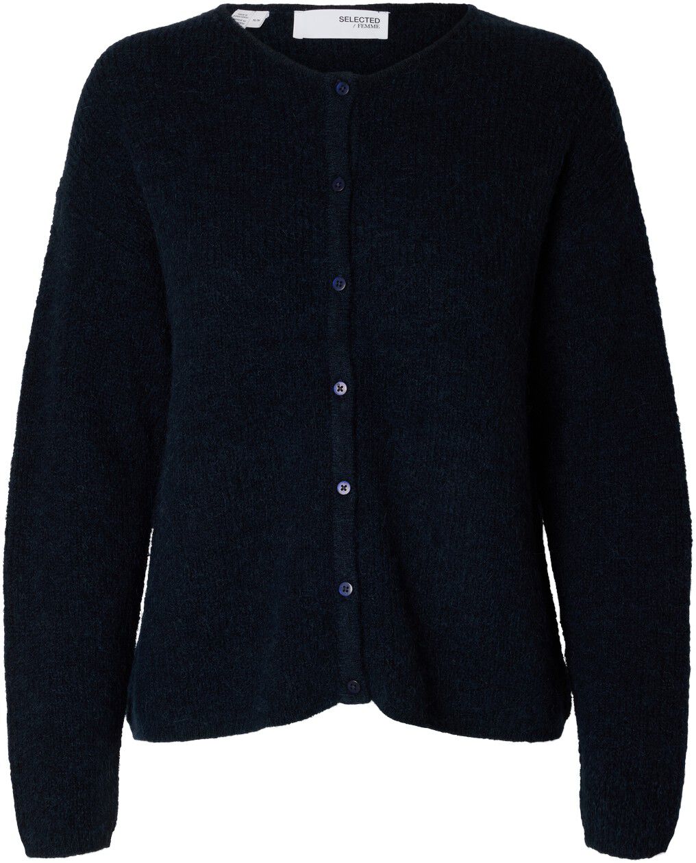 SLFSIA RAS LS KNIT O-NECK CARDIGAN