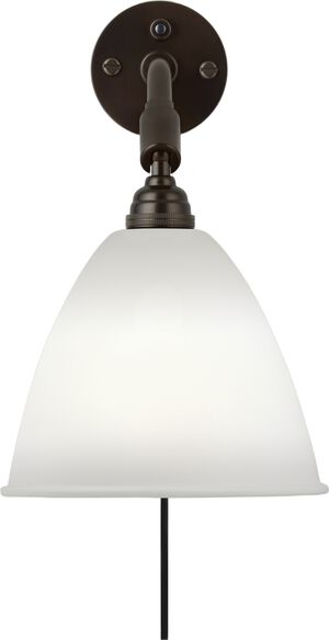 BL7 Wall Lamp - ¯16 (Base: Black Brass, Shade: Bone China)