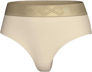 Thong with elastic waistband