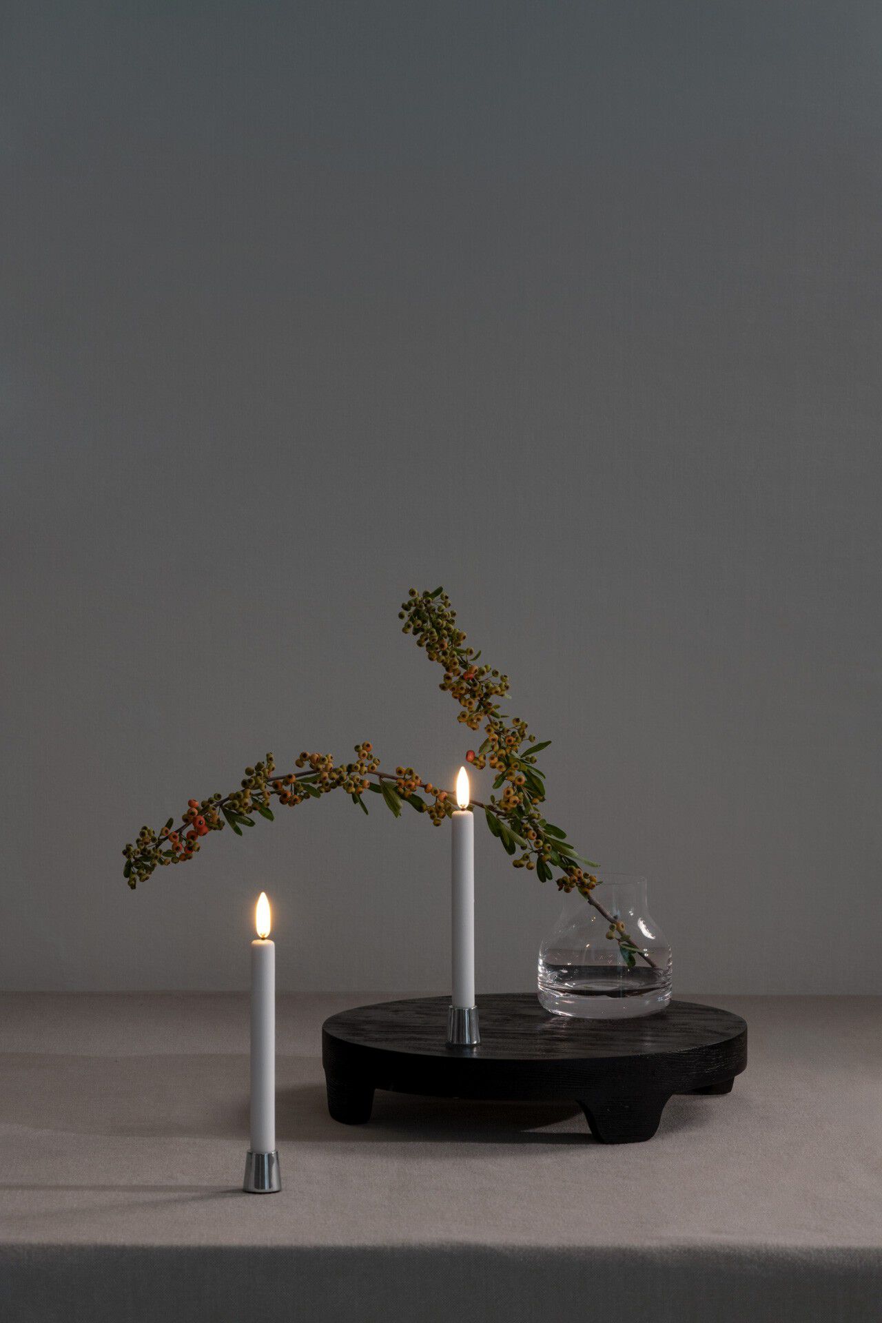 Light Candleholder mini taper, Chrome, 2-pack, 2,3x2,3 cm