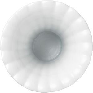 Hvid vase med guldkant, 23 cm