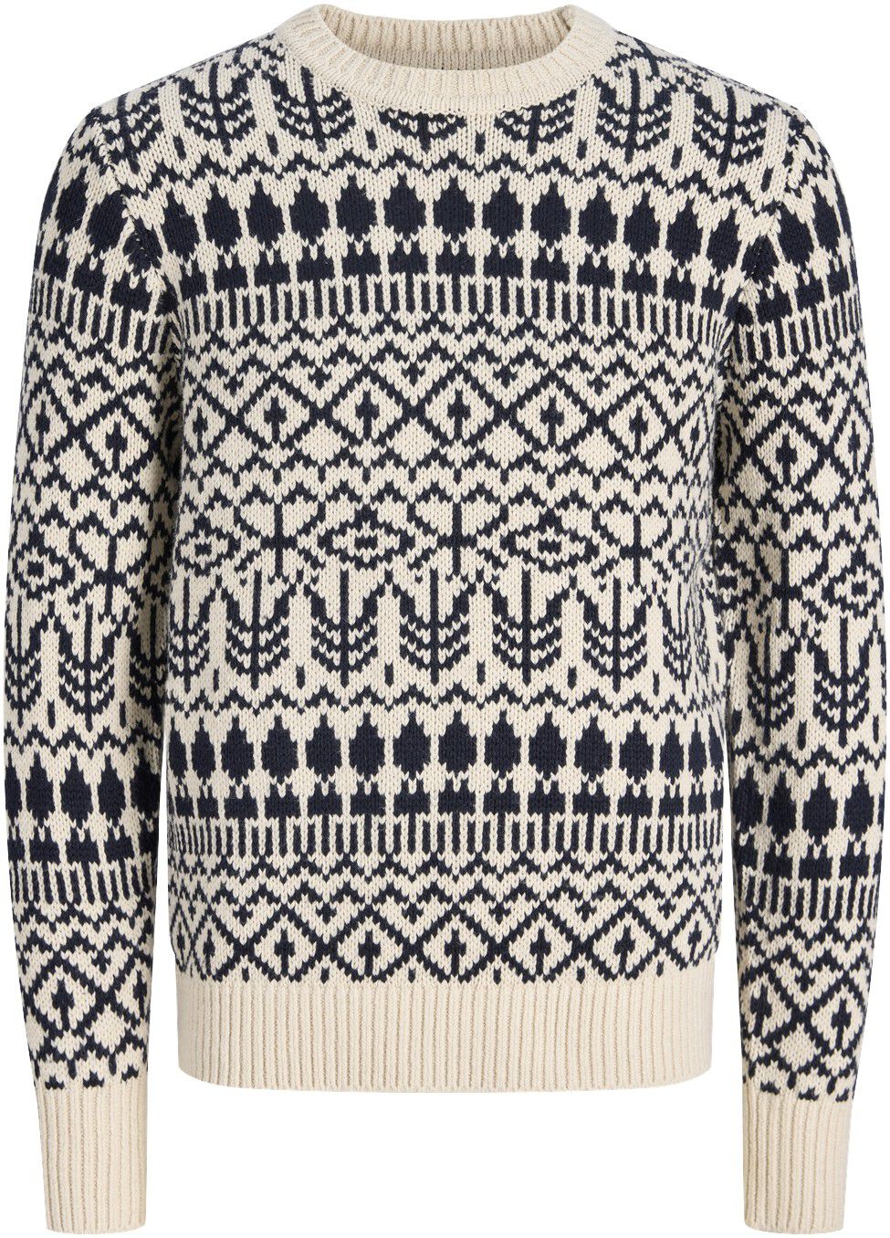 Jprbluclark Knit Pattern Crew Neck